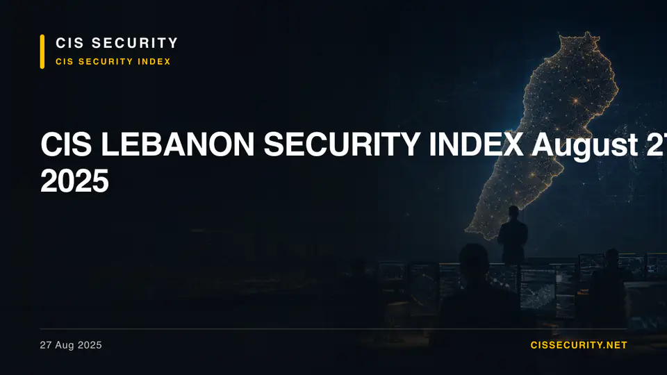 CIS LEBANON SECURITY INDEX August 27 2025 — CIS Security