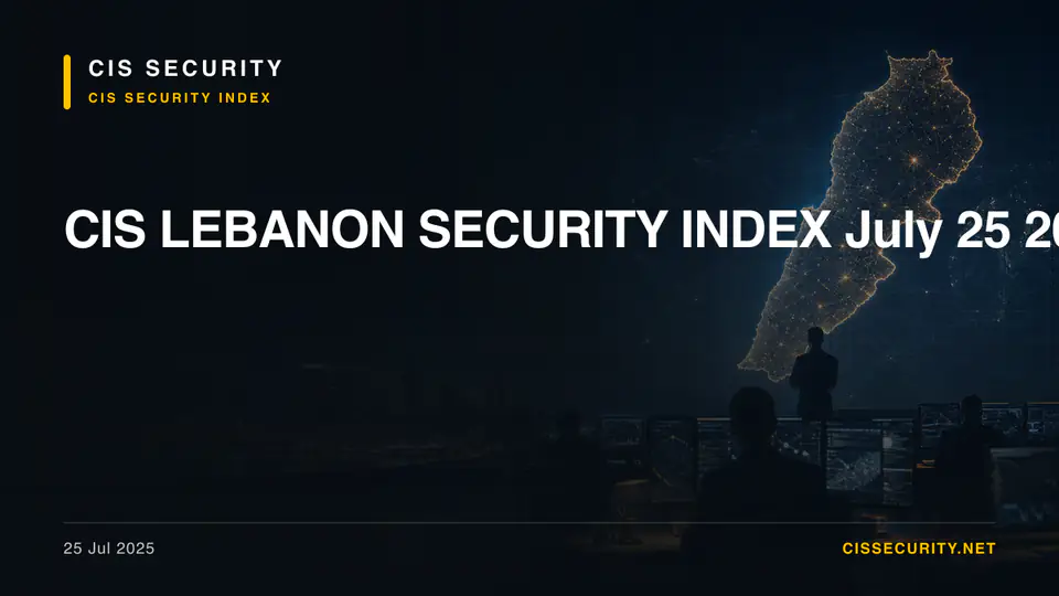 CIS LEBANON SECURITY INDEX July 25 2025 — CIS Security