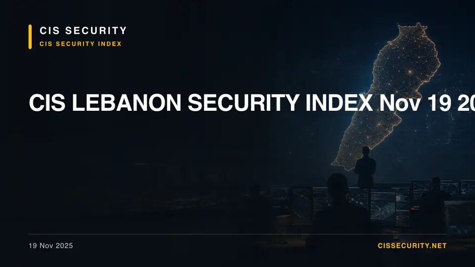 CIS LEBANON SECURITY INDEX Nov 19 2025 — CIS Security