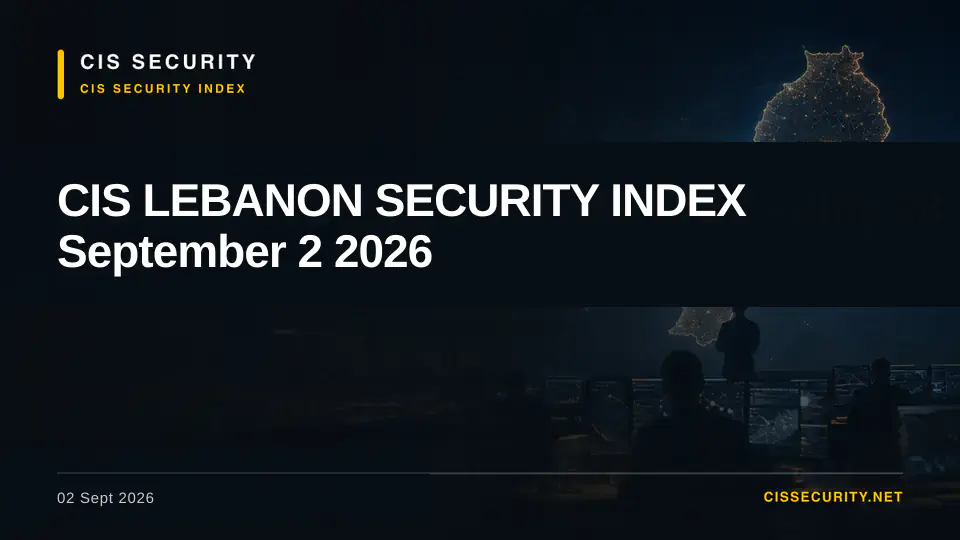 CIS LEBANON SECURITY INDEX - September 2 2026 — CIS Security
